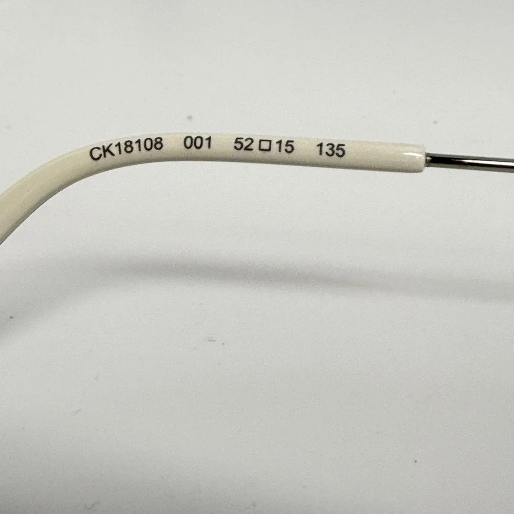 Calvin Klein CK18108 001 Eyeglasses Silver Black Cat‎ Eye Frames 52-15-135 22219